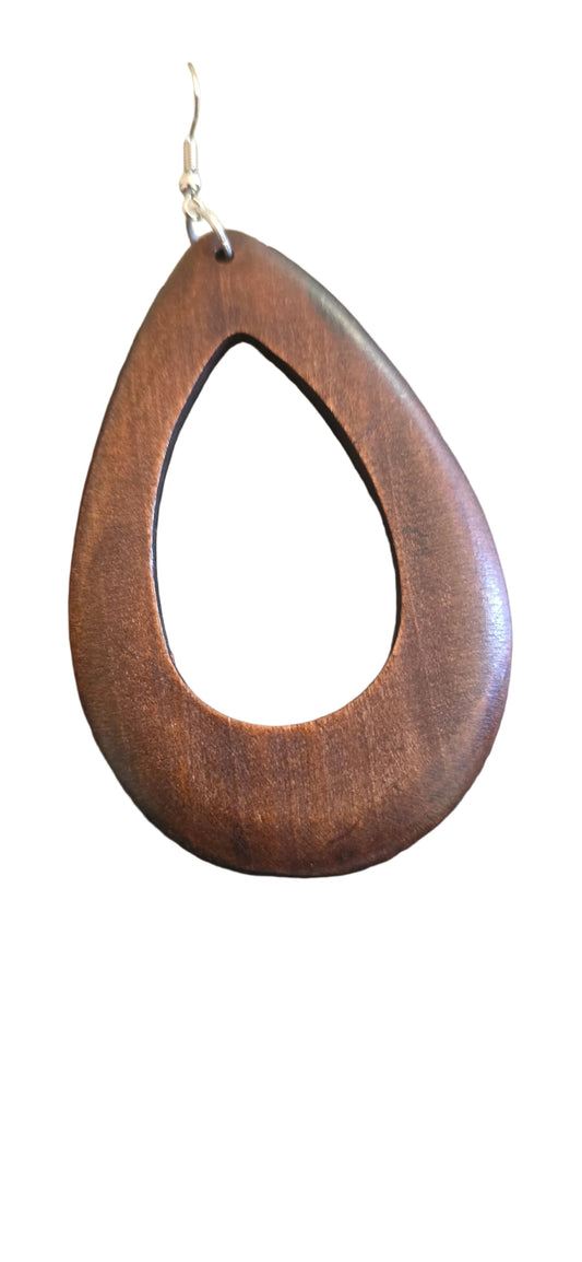 Bohemian Style Wooden Dangle Earrings