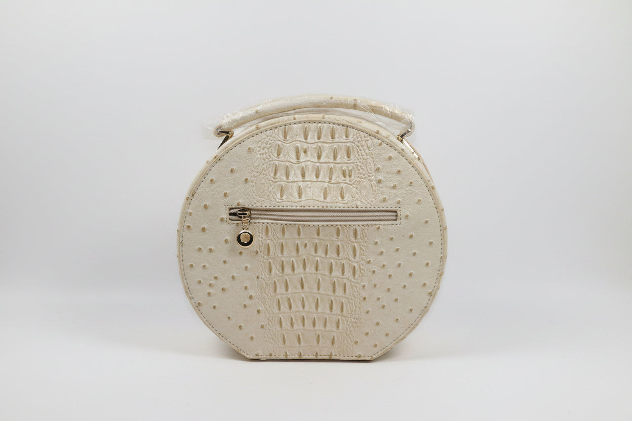Fashion Faux Round Ostrich Satchel Handbag
