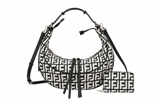 2-in-1 Monogram Shoulder / Hoboken Bag With Wallet