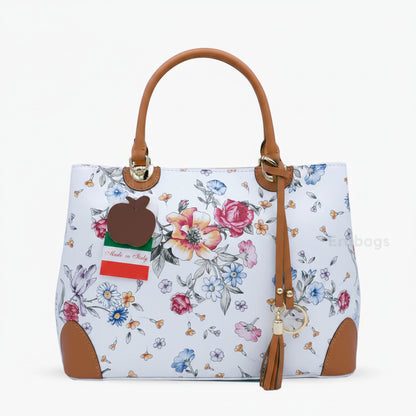 Genuine Italian Leather Handbag - Brown