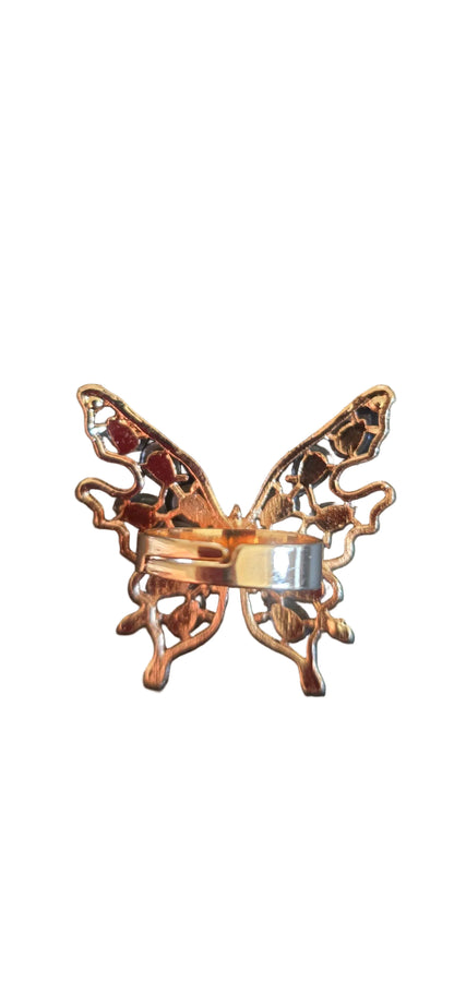 Rose Gold-tone Butterfly Ring