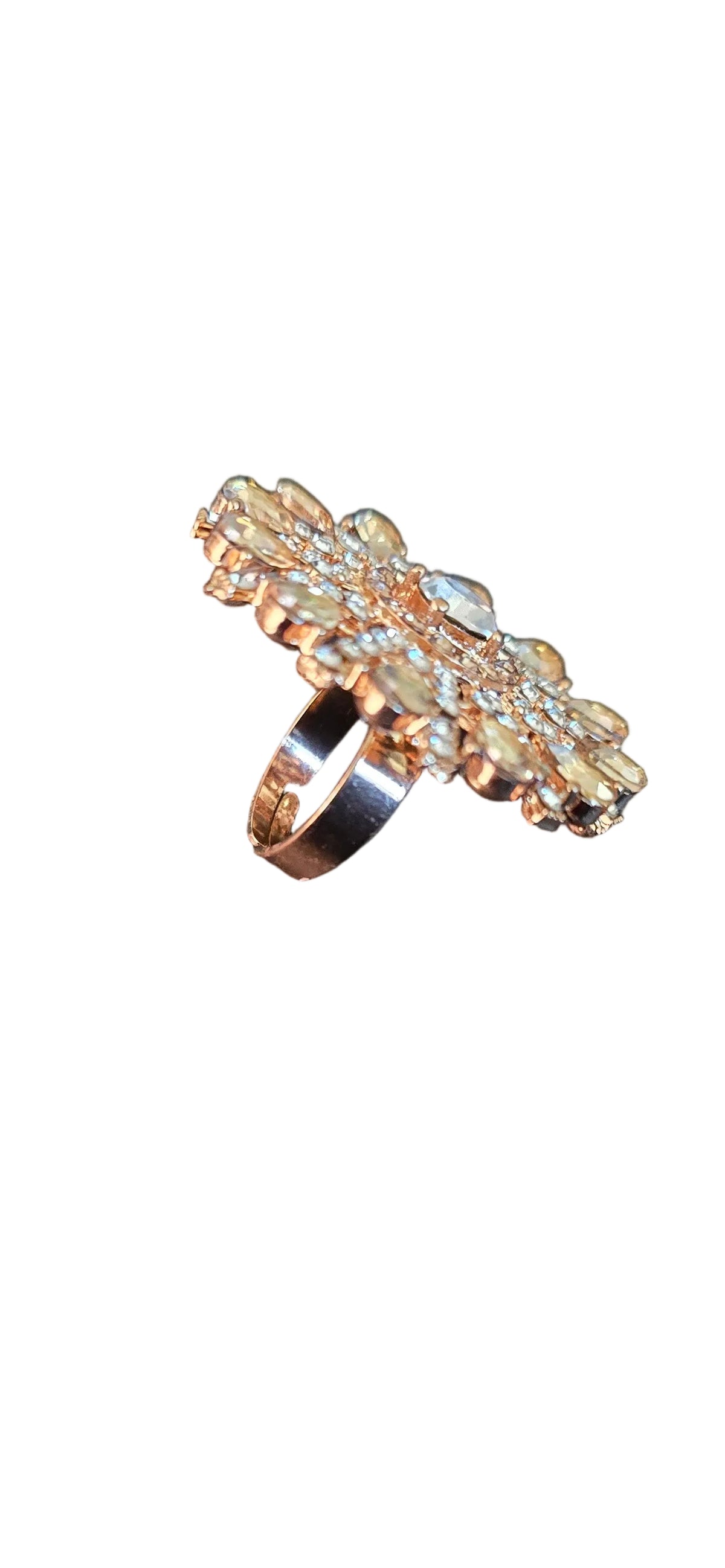 Empress Crystal Sunburst Statement Cocktail Ring