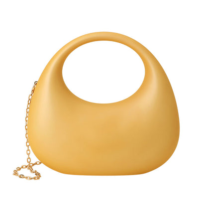 Matte Acrylic Crescent Handbag/Satchel-Gold