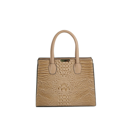 Crocodile Embossed Three Piece Tote Wallet Set