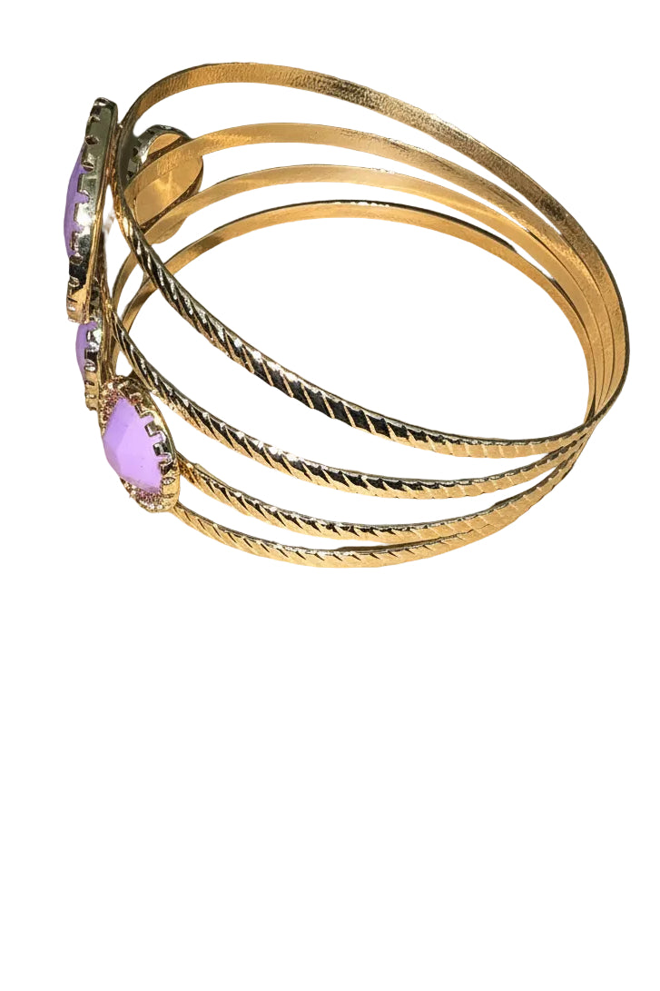 Luxe Solid Cuff Bracelet: Lavender