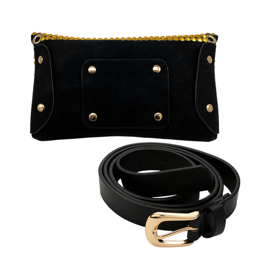 Bling Envelope Belt Bag / Crossbody Bag - Blue