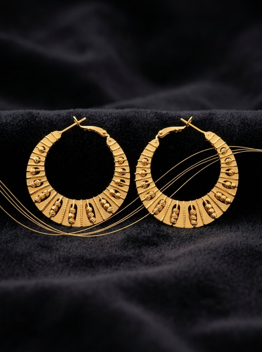 Diamond-cut 14k Gold Plated Earrings