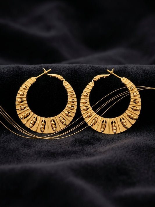 Diamond-cut 14k Gold Plated Earrings