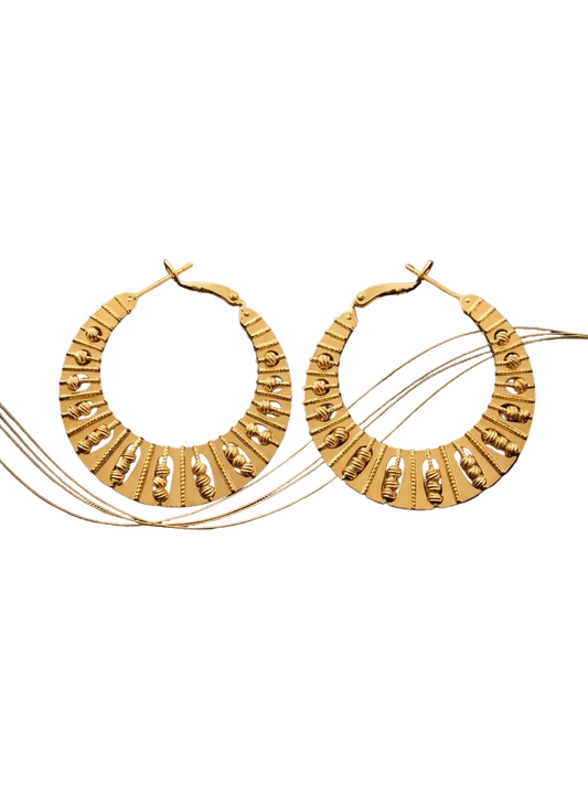 Diamond-cut 14k Gold Plated Earrings