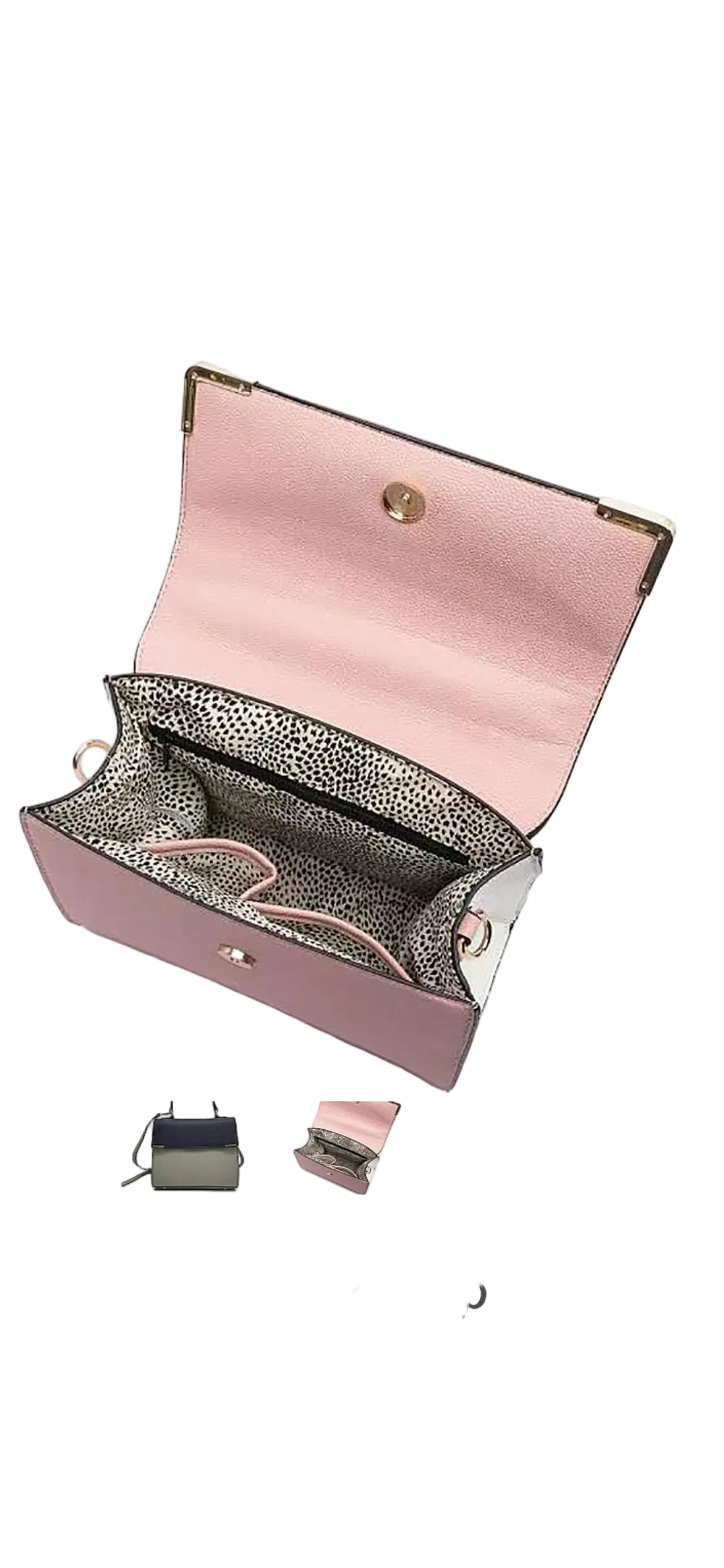 Trendy Colorblock Top Handle Satchel-Blush Floral