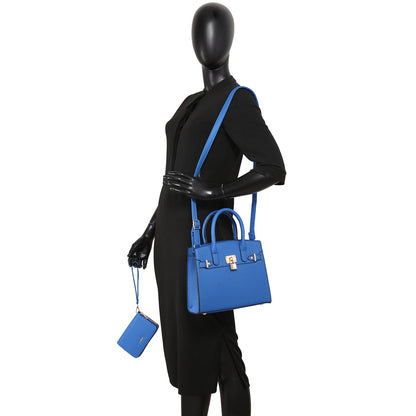 Fashion Padlock 2-in-1 Satchel/Shoulder Bag-Tan