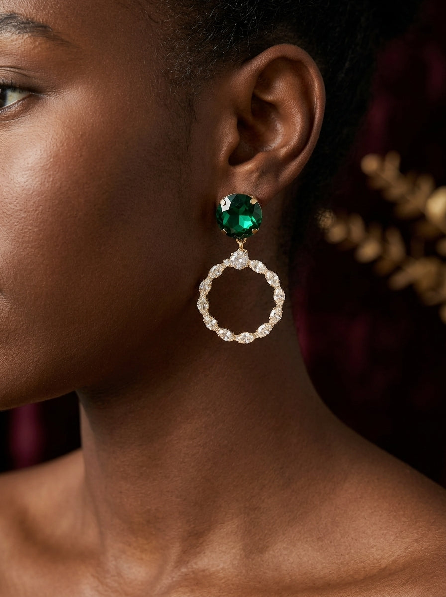 The Emerald Empress Drop Earrings
