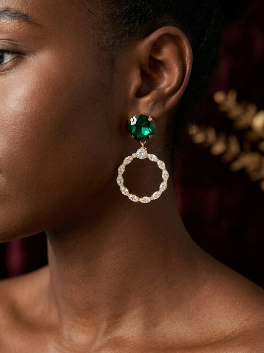 The Emerald Empress Drop Earrings
